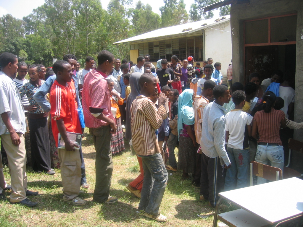 Children outside school